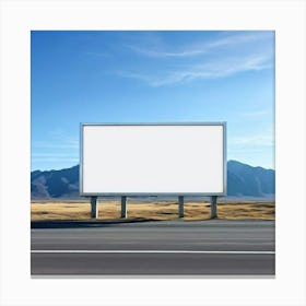 Mock Up Blank Billboard Roadside Advertising Large Outdoor Customizable Template Unprinted (3) Canvas Print