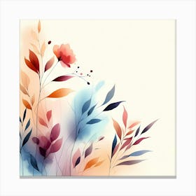 Watercolor Floral Background 2 Canvas Print