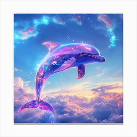 Colouful Dolphin Poster Print Canvas Print