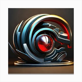 3d Rendering Of A Metal Sculpture Canvas Print