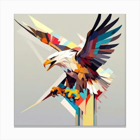 Cubism Art, Eagle 2 Canvas Print