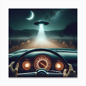 Ufo in the sky 1 Canvas Print