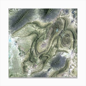 Satellite Image Of A Mountain Canvas Print