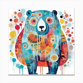 Colorful Bear Canvas Print