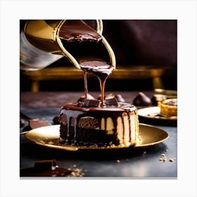 Chocolate Pouring Canvas Print