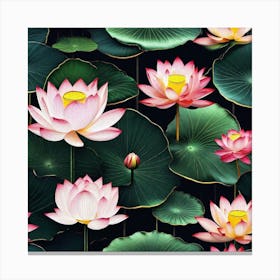 Lotus Flower Wallpaper 4 Canvas Print