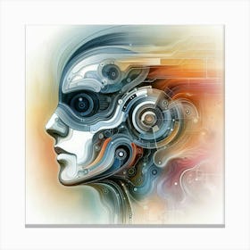 Futuristic Portrait Canvas Print