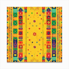 Navratri Themed Banner Texture India Canvas Print