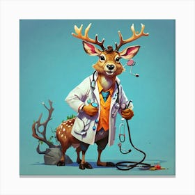 Doctor Deer Canvas Print