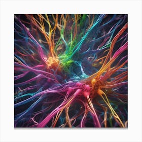 Colorful Neuron 8 Canvas Print