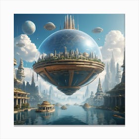 Futuristic City 1 Canvas Print