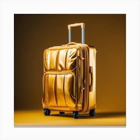 Gold Luggage Canvas Print