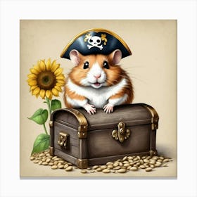 Pirate Hamster 7 Canvas Print