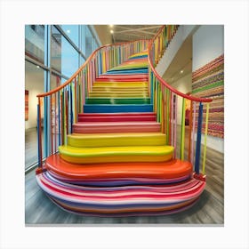 Licorice Shaped Stairs Canvas Print