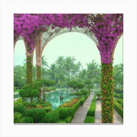 حدائق بجزيرة ميامي Gardens On Miami Canvas Print