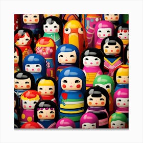 Many Asian Dolls 1 Canvas Print