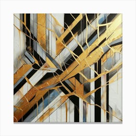 Abstract Gold Painting Canvas Print