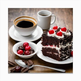 Coffee And Cake Canvas Print