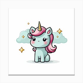 Cute Unicorn 796 Canvas Print