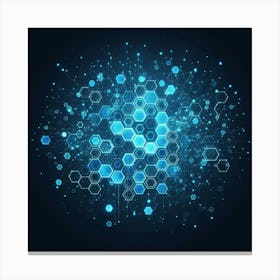 Abstract Background Of Hexagons Canvas Print