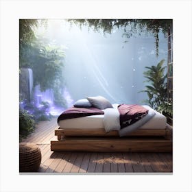 Bedroom In The Jungle Canvas Print