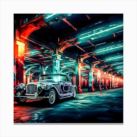 Underground carpark. Canvas Print