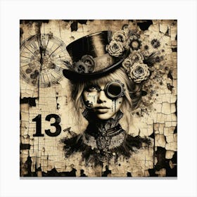 Steampunk Girl 13 1 Canvas Print