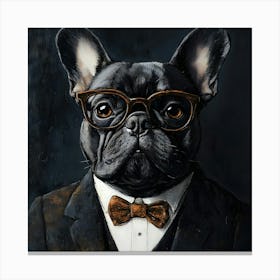 This Frenchie Is All Business 4 Canvas Print