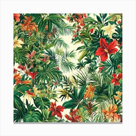 Tropical Flowers Art 10 Canvas Print