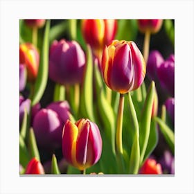 Colorful Tulips Canvas Print