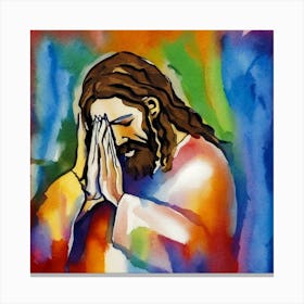 Jesus in Prayer Canvas Print