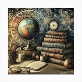 Study In Books Canvas Print