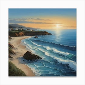 Sunset At The Beach Canvas Print