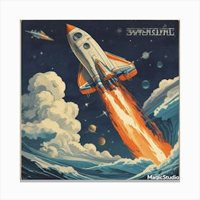 Spaceship art print Stampe su tela