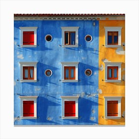 Colorful Buildings In Burano, Italy Canvas Print