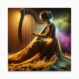 Harpist Canvas Print