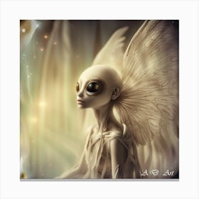 A Creature From An Unknown Dimension Shows Itself - Creative Art Portrait Canvas Print