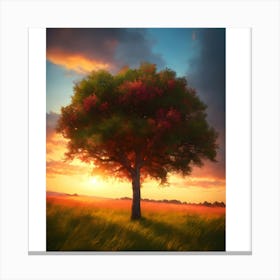 Sunset Tree Canvas Print