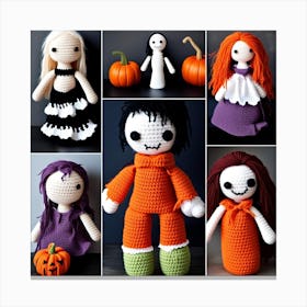 Halloween Dolls Canvas Print