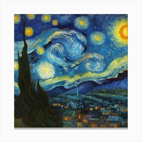 The Starry Night, Vincent Van Gogh  Canvas Print