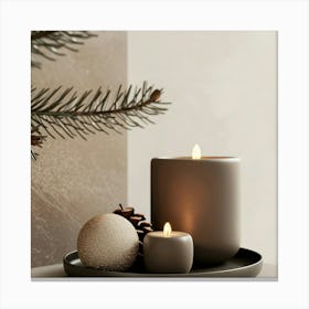 Christmas Candle 1 Canvas Print