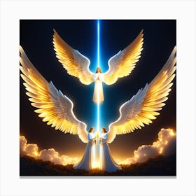 Angels With Swords Canvas Print