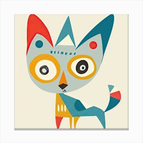 Charming Illustration Wolf 2 Canvas Print