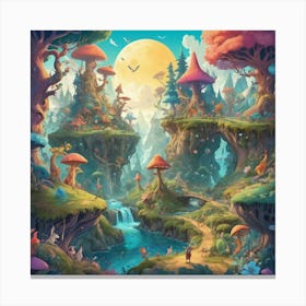 Fairytale Forest art print 2 Canvas Print