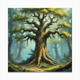 Fantasy Tree In The Forest Art Print 2 Canvas Print