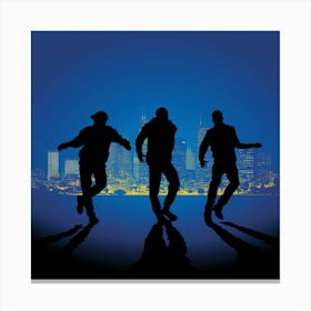 Silhouettes Of Dancers Canvas Print