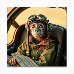 Flux Schnell A Curious Capuchin Monkey With A Youthful Face Br 0 Canvas Print