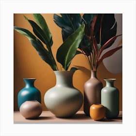 Planted vases Canvas Print