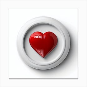 Heart Button 1 Canvas Print