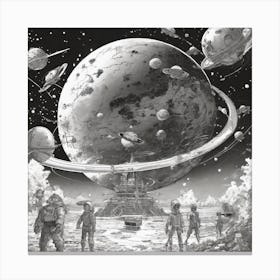 Space Explorers Canvas Print